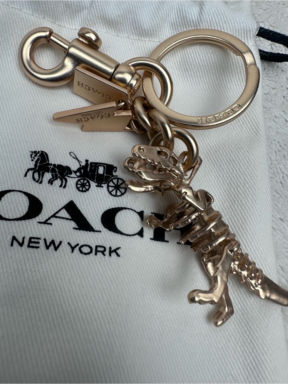 Coach Gold-Tone T-Rex Charm